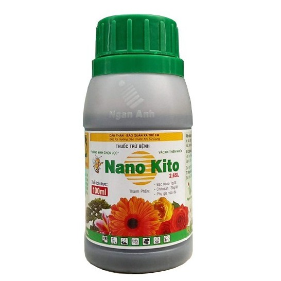 Thuốc trừ bệnh Nano Kito - Nano bạc - đặc trị nấm bệnh trên cây trồng (chai 100ml)