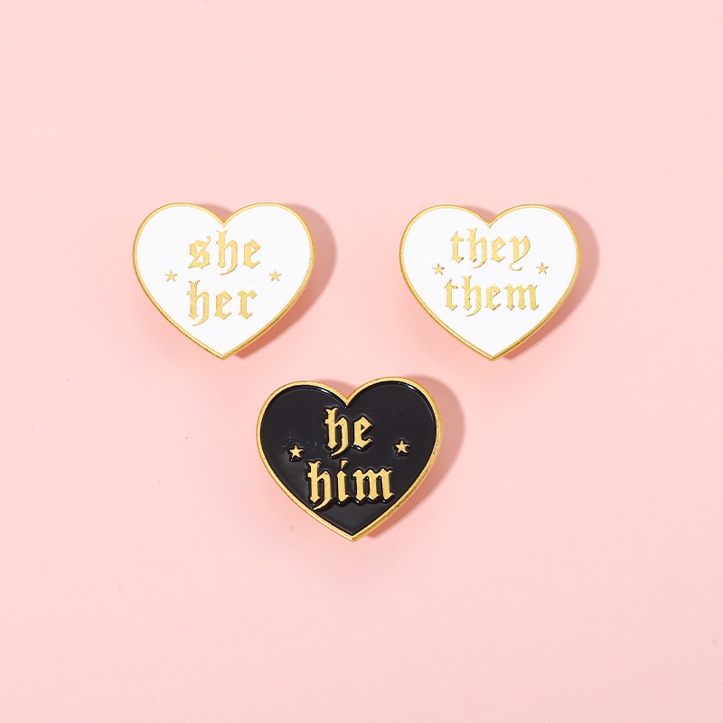 Ghim CàI ÁO HìNh Ngôi Sao Chữ He/She ThờI Trang Cho Nam Nữ