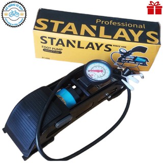 Máy bơm xe đạp hơi đạp chân 1 nòng Stanlays 686, xe máy, ô tô.