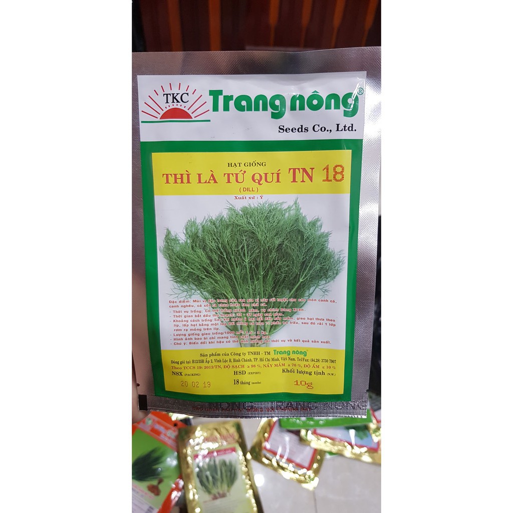 [GIỐNG CHỊU NHIỆT] 10G - Hạt Giống Rau Thì Là Tứ Quý