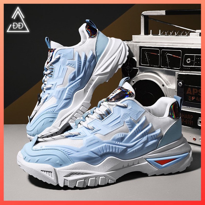 Giày sneaker nam đế cao màu xanh D944 shop Địch Địch chuyên giày thể thao nam