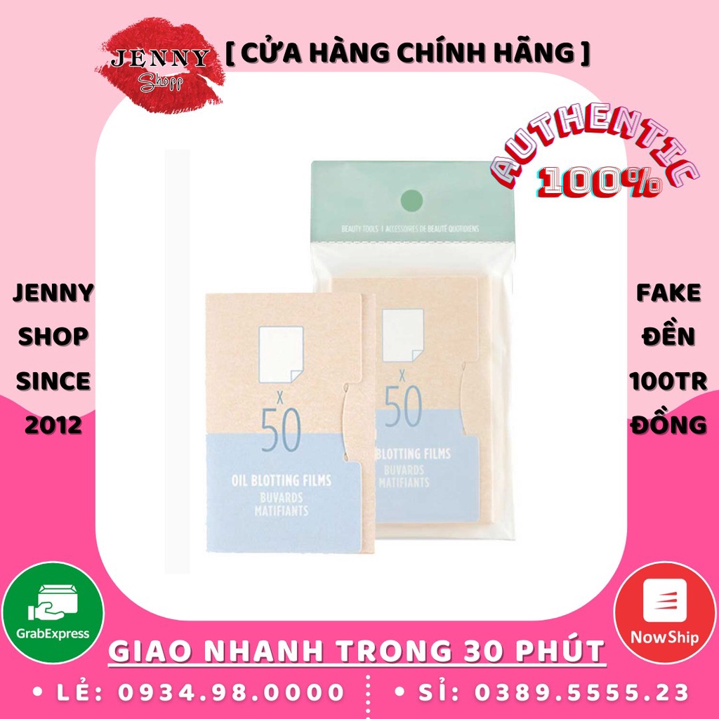 Giấy Thấm Dầu Oil Blotting Films Túi 50 Miếng