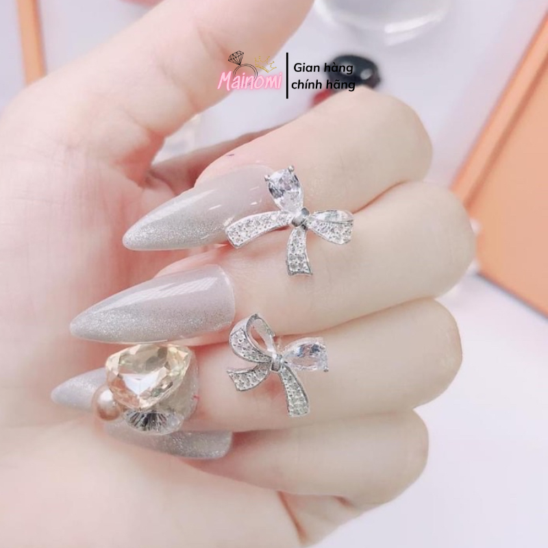 Bông tai nữ siêu xinh, chất liệu bạc ta. Sáng đẹp lung linh Mainomi Shop Bạc Xinh