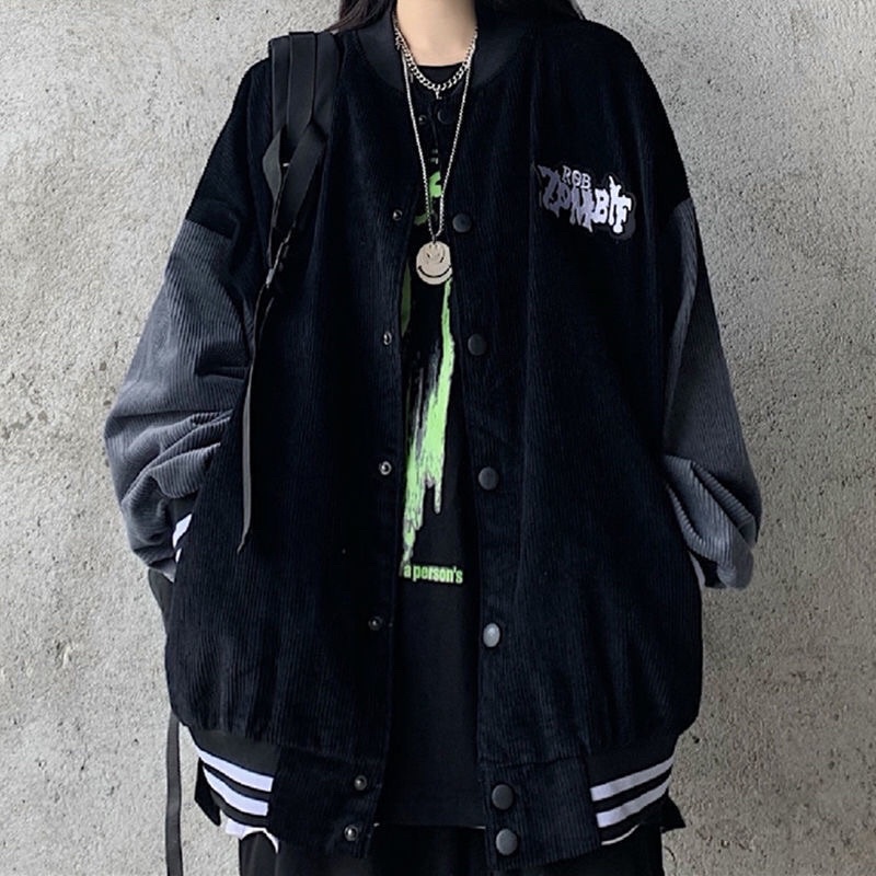 Khoác Bomber Nhung Tăm Ulzzang unisex Size Big to