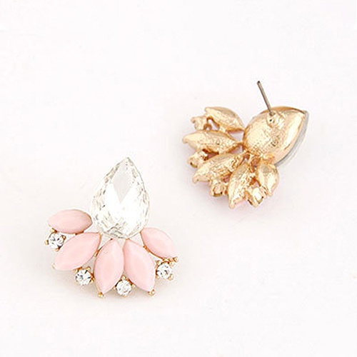 Bông tai hình giọt nước đính đá phong cách Hàn Quốc