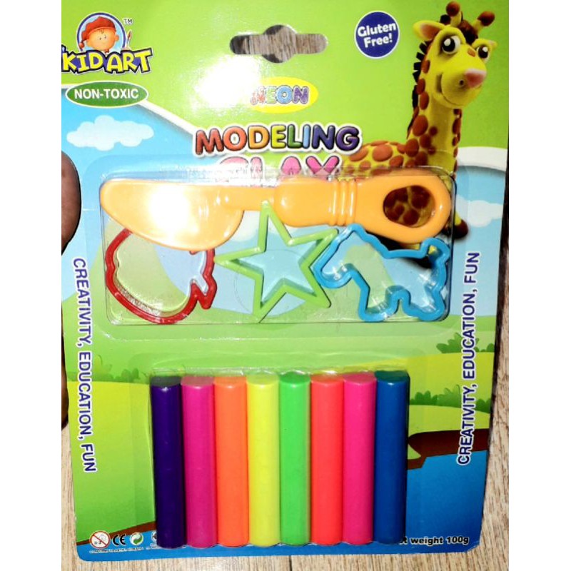 Sét 8 thanh đất sét nặn và khuôn loại 100g