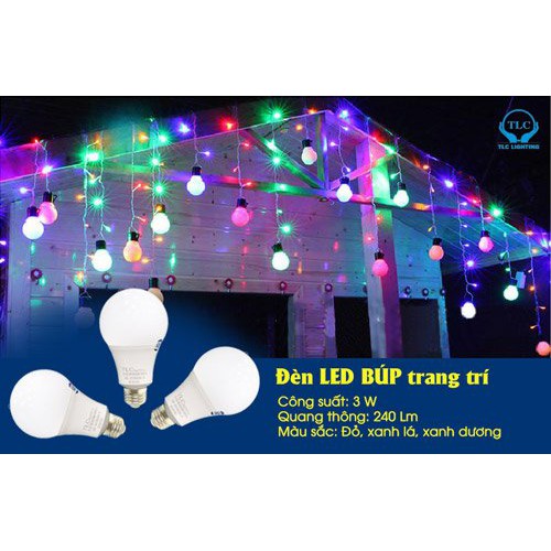 [GIÁ TỐT] BÓNG ĐÈN LED NHIỀU MÀU ĐUI XOÁY E27