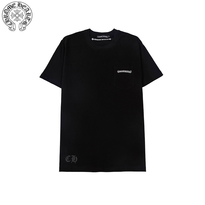 Ready Stock Chrome Hearts Sanskrit Letter Print Couples Cotton T-Shirts Summer Sports Casual Short Sleeve Tops Unisex