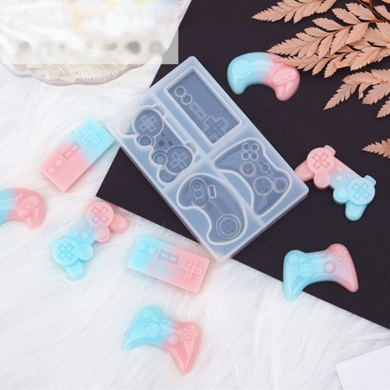 Khuôn Silicone Làm Mặt Dây Chuyền Hình Tay Cầm Chơi Game 4 Kiểu