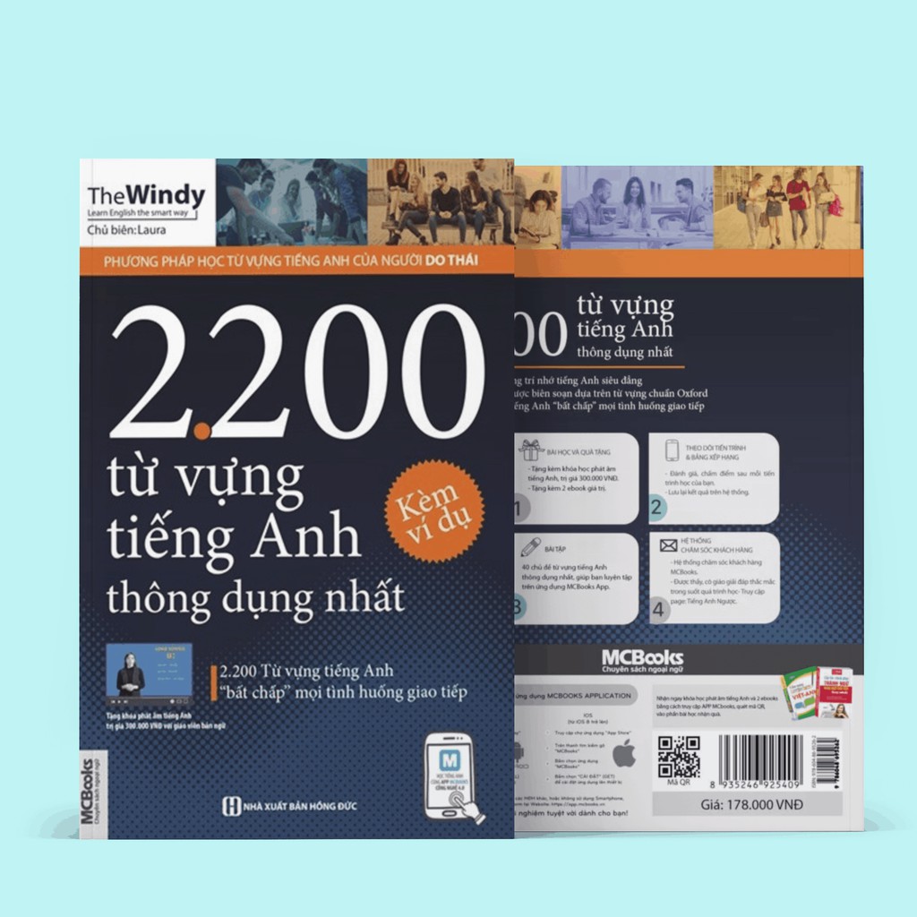 Sách - 2200 Từ Vựng Tiếng Anh Thông Dụng Nhất  (Học Cùng App MCBOOKS)