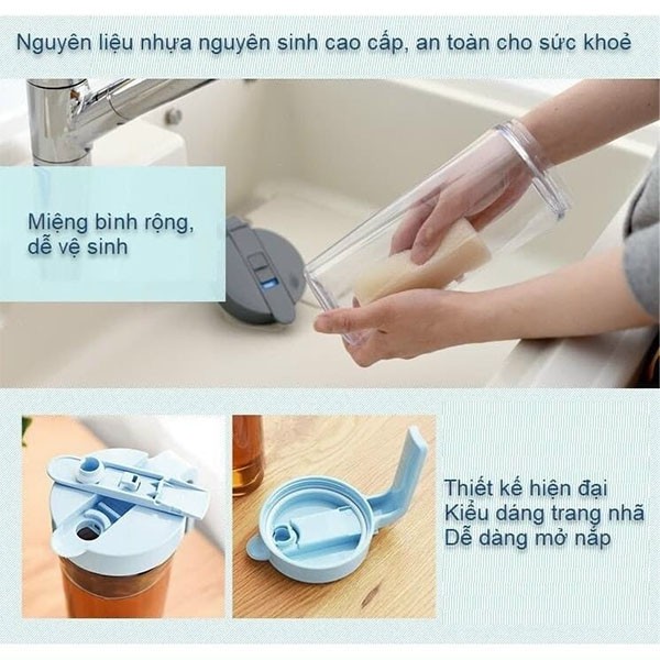 [2 Size] Bình Nước Biwa Cao Cấp An Toàn Cho Sức Khỏe, Ca Đựng Nước Gia Đình Tiện Ích