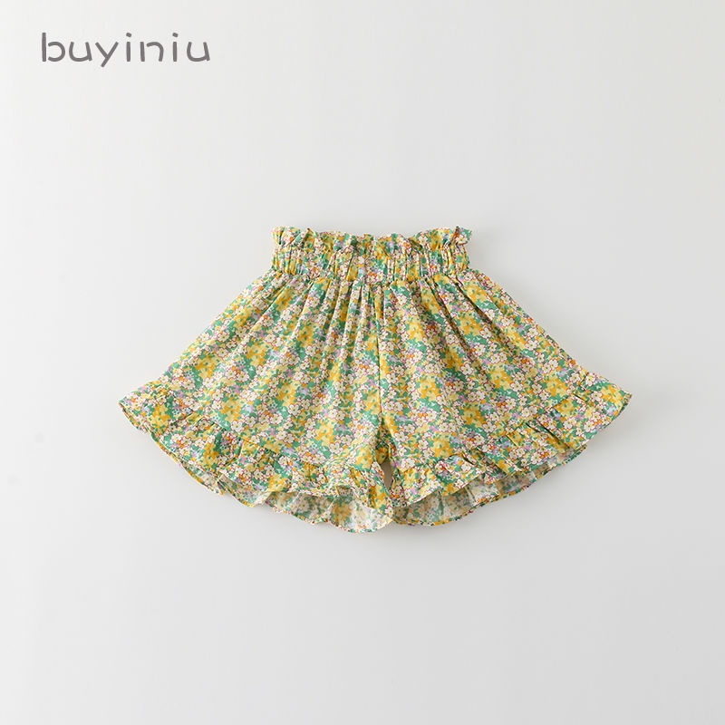 Quần Culottes Hoa Nhỏ Phong Cách Nước Ngoài Mới Cho Bé Gái