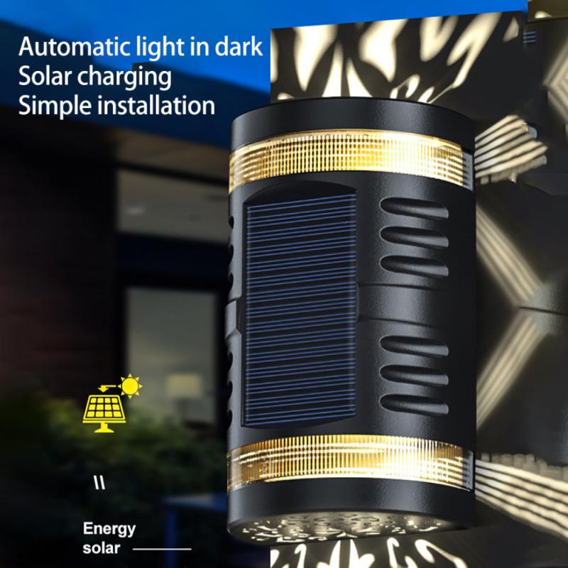 Đèn LED gắn tường chống thấm nước sử dụng năng lượng mặt trời cao cấp tiện dụng