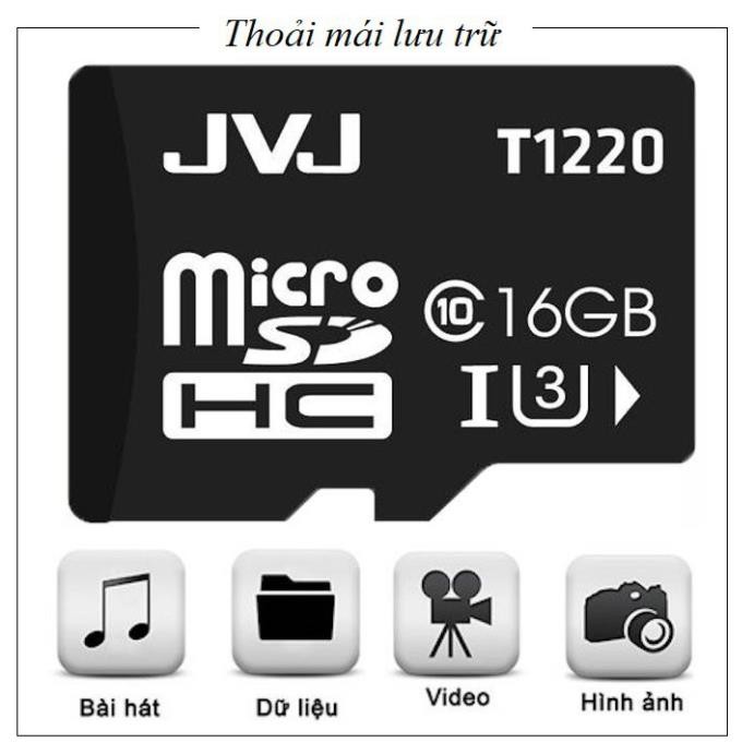 Thẻ Nhớ 64GB/32GB/16GB/8GB/4GB/2GB JVJ Micro SD Class 10 U3 Tốc Độ Cao Tương Thích Mọi Thiết Bị