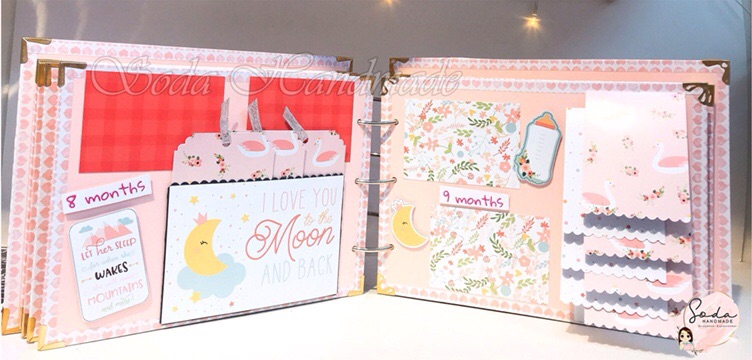 [Tổng hợp mẫu] Album handmade Scrapbook cho bé gái