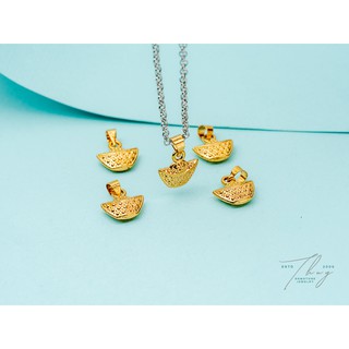 Charm Ngân Lượng Vàng Điêu Khắc Phối Vòng Phong Thủy - Tiệm Thủy