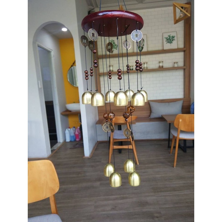 chuông gió phong thủy may mắn 18 quả chuông hợp mệnh KIm.