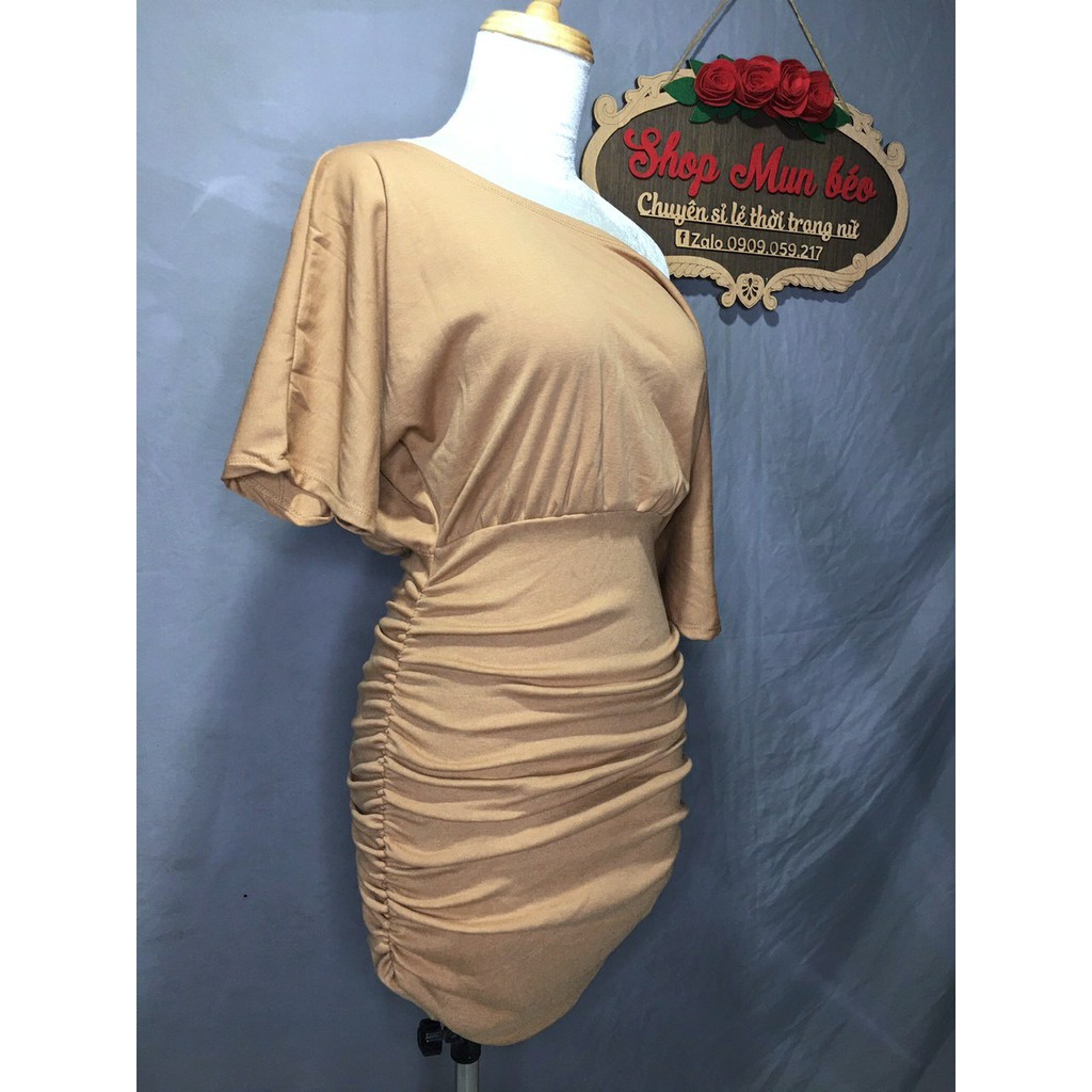 [MẪU MỚI] Đầm Body Lệch Vai Nhún Sườn Thun Borip Thích Hợp Mặc Đi Tiệc Đi Làm Đi Chơi Phù Hợp Với Mọi Phong Cách | BigBuy360 - bigbuy360.vn