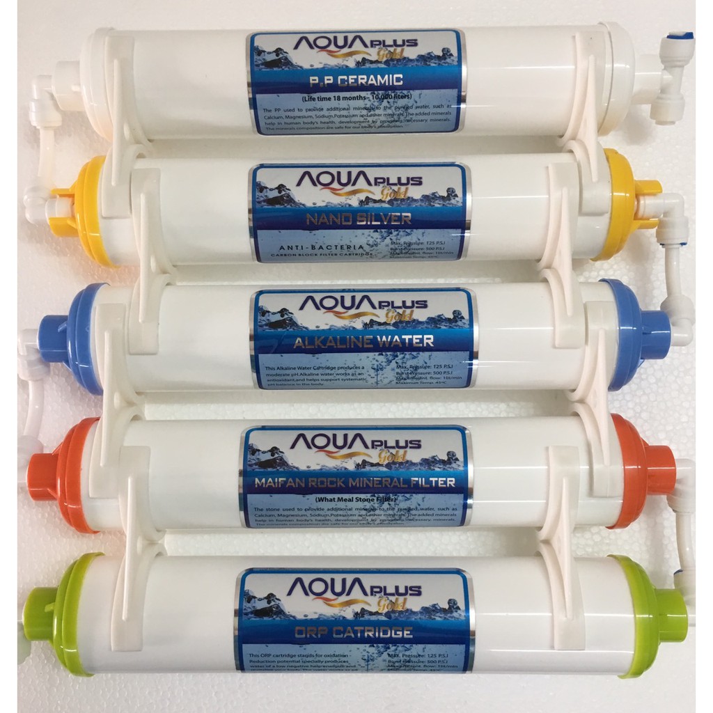 Máy lọc nước Nóng Nguội 2 vòi AQua Plus 9 10 11 Cấp