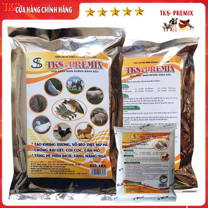 TKS- PREMIX: THỨC ĂN BỔ SUNG VITAMIN VÀ KHOÁNG - Gói 100GR