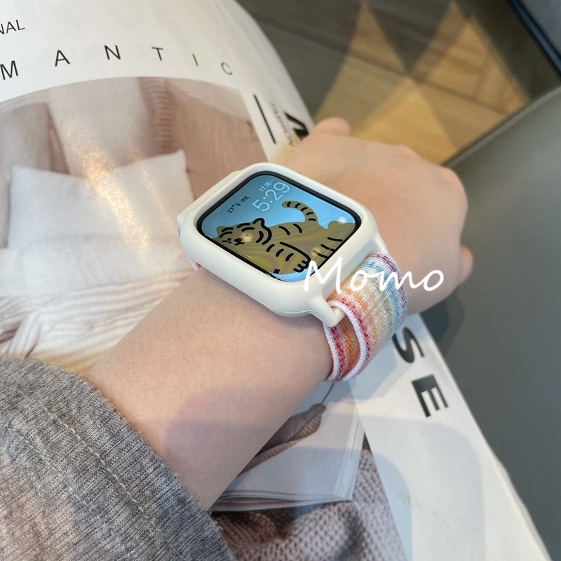 Dây Đeo Nylon Cho Đồng Hồ Thông Minh Smart watch series 7 4 3 5 SE 6 485mm 41mm 44mm 40mm 42mm 38mm