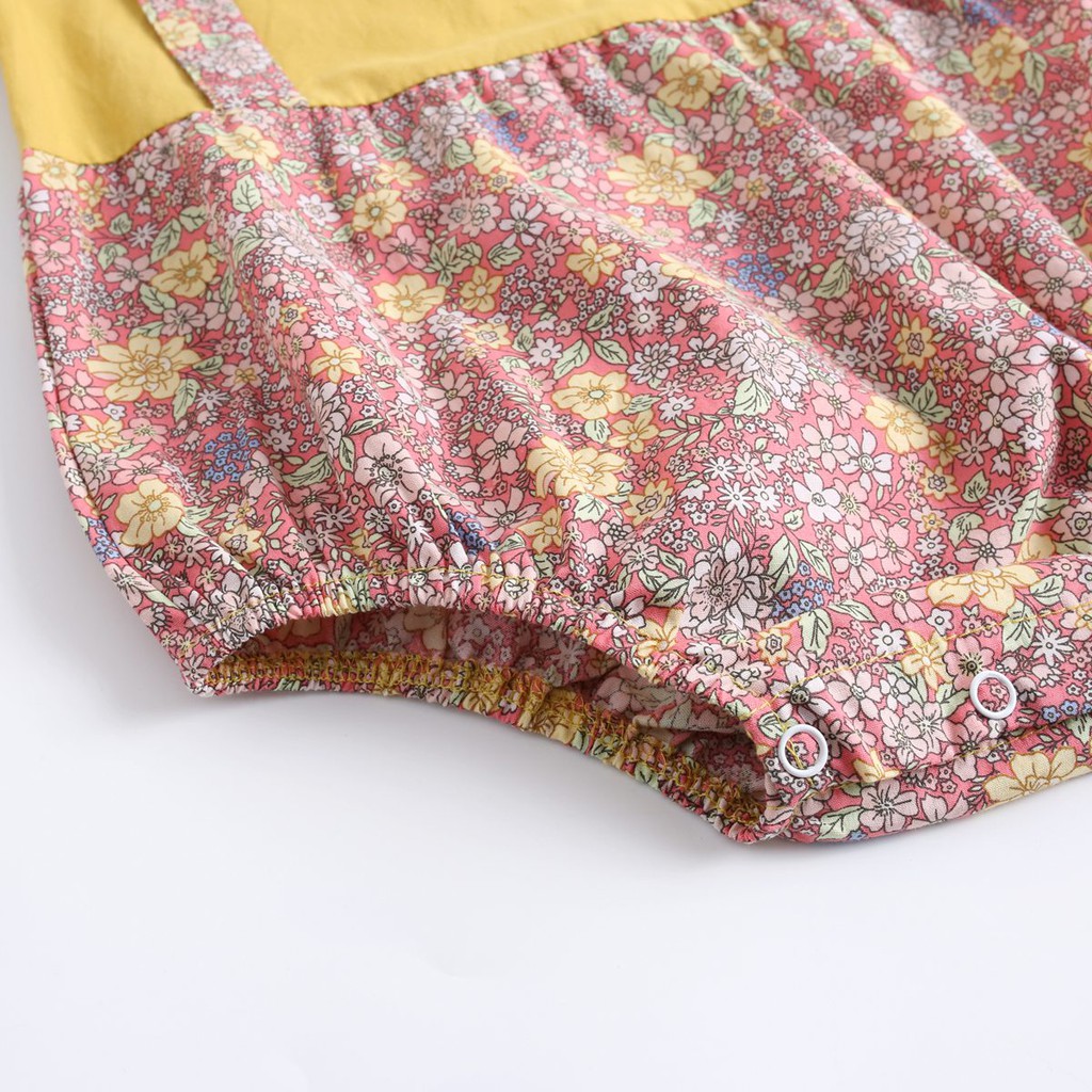 Áo Liền Quần Sanlutoz Chất Liệu Cotton Họa Tiết Hoa Dành Cho Bé Gái Mặc Vào Mùa Hè