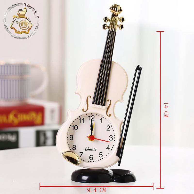 ⚡[HÀNG HOT]⚡Đồng Hồ Báo Thức Hình đàn violon, Đồng hồ để bàn, Đồ lưu niệm độc lạ, Quà tặng ý nghĩa CAO CẤP