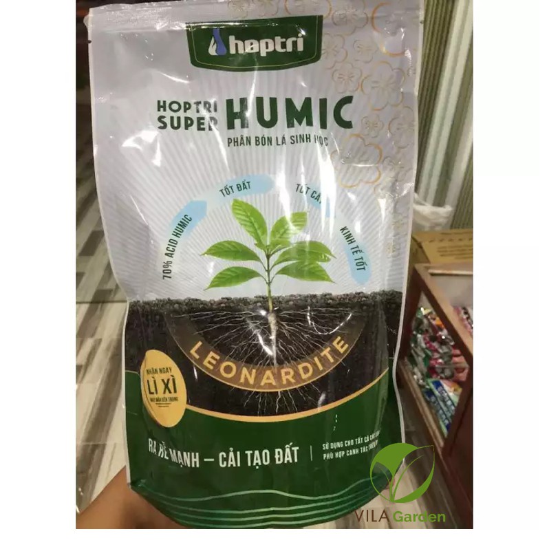 Phân Bón Lá SUPER ACID HUMIC Hợp Trí (1kg), Phân hữu cơ sinh học giúp ra rễ, cải tạo đất