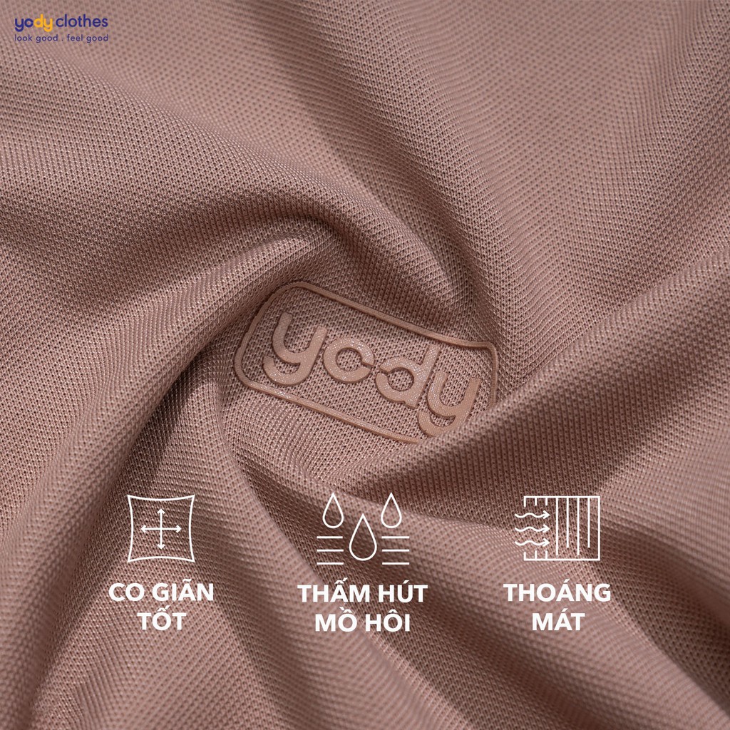Áo thun polo nữ YODY thun cao cấp ngắn tay có cổ chất liệu cotton thoáng mát APN3704