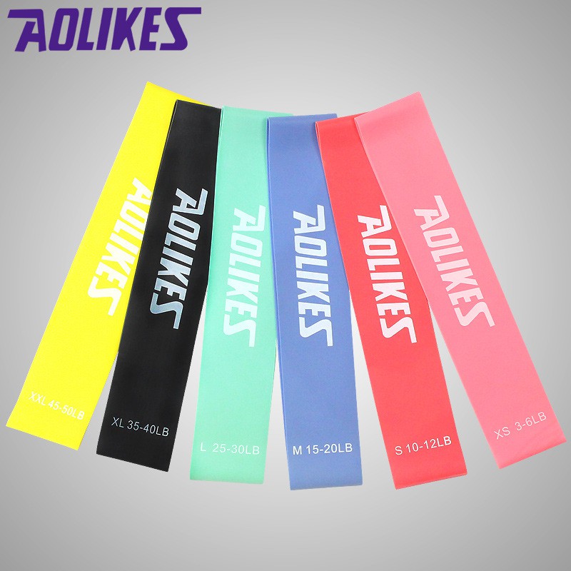 Dây Kháng Lực Mini Band Aolikes Chính Hãng Tập Chân Mông, Bộ 6 Dây Có Bán Lẻ - HcSport68