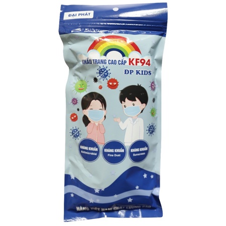 Khẩu trang y tế, khẩu trang trẻ em 4 lớp kháng khuẩn, công nghệ Hàn Quốc KF94 KIDS - Shop Mẹ Khoai
