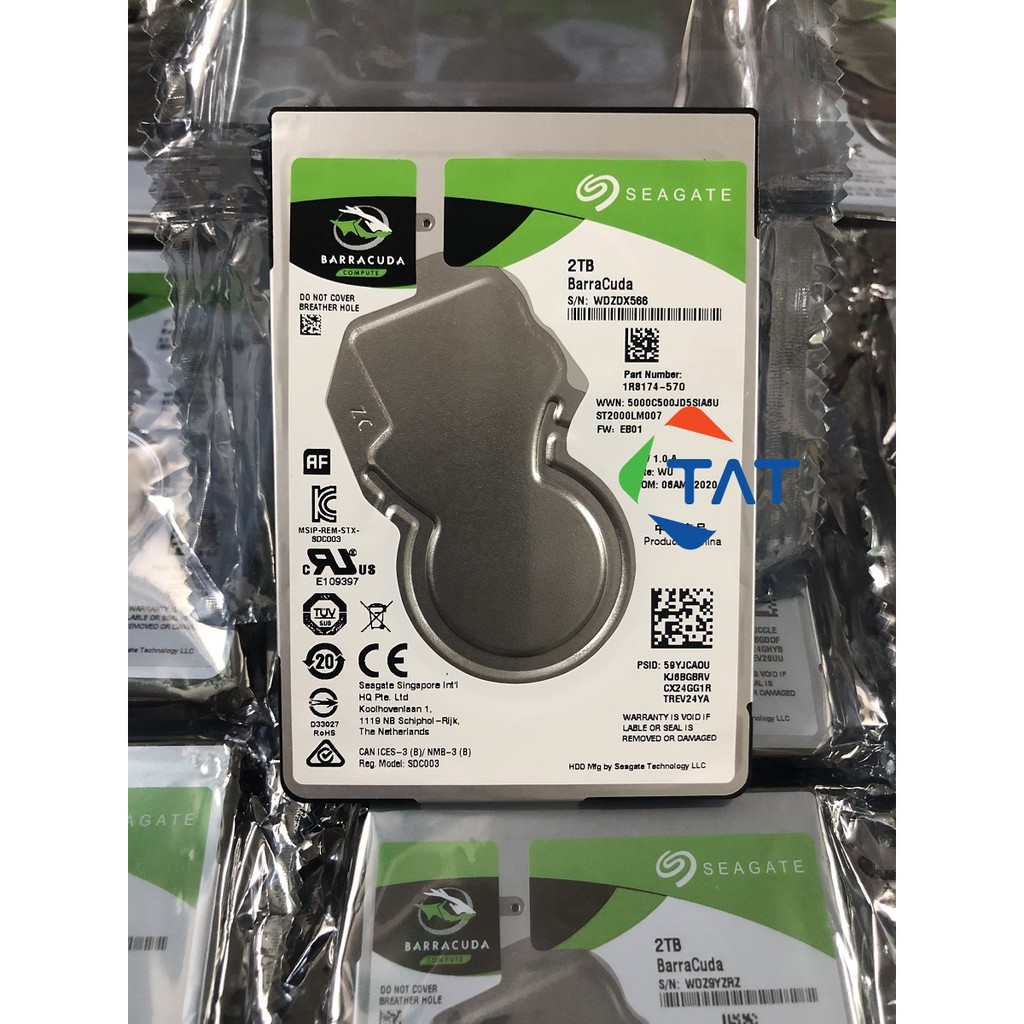 Ổ Cứng HDD 2TB Seagate Barracuda 2.5&quot;inch SATA 6Gb/s Chính Hãng Dùng Cho Laptop PC Macbook