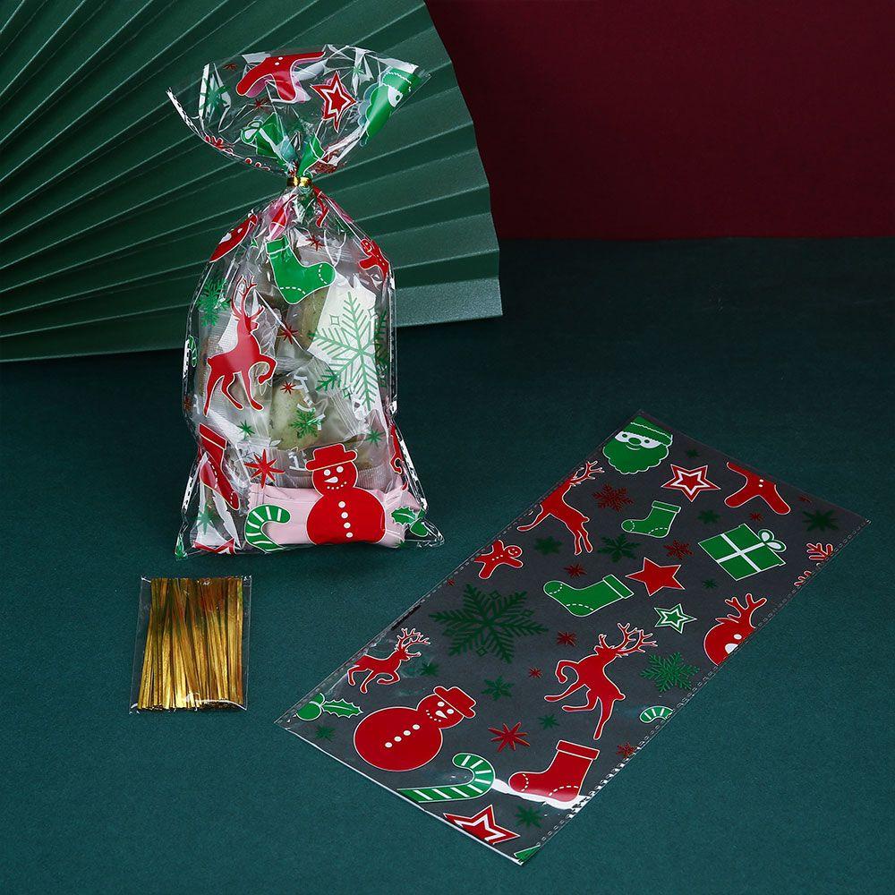 Túi Đựng Bánh Kẹo Trong Suốt Hình Ông Già Noel