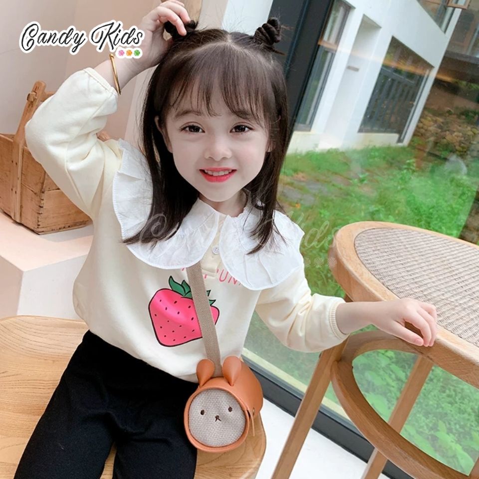 NEW Áo Sweater Cotton Thời Trang Cho Bé Gái (1-6 Tuổi)