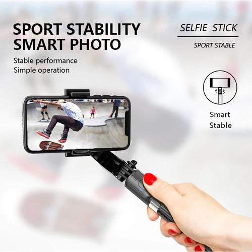 Gậy Tự Sướng, Gậy Selfie, Chụp Hình Chống Rung Gimbal⚡️𝐂𝐀𝐎 𝐂𝐀̂́𝐏⚡️ Kết Nối Bluetooth, Kèm Chân Đỡ Tự Đứng Dài 86cm