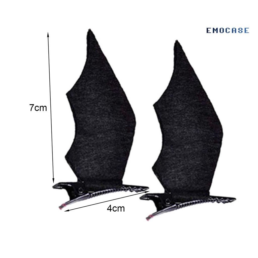 1 Cặp Kẹp Tóc Hình Dơi Đen Bằng Thép Không Gỉ