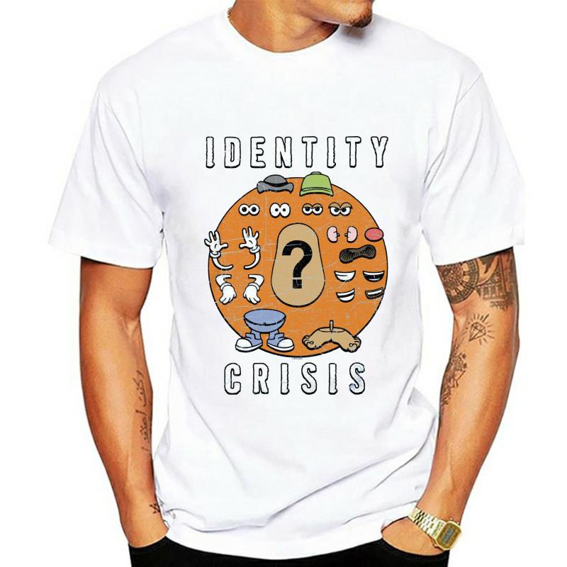 Mr Potato Head Men Identity Crisis Light Blue Cool Personal Tee
