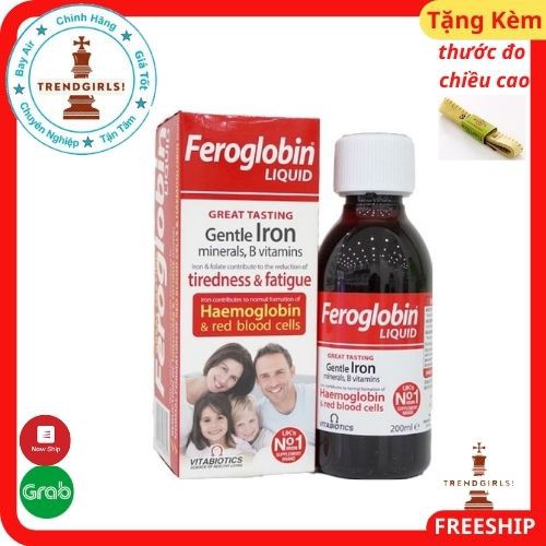 siro Sắt nước cho bé Feroglobin Liquid, Anh (200ml) hỗ trợ tái tạo hồng cầu ngừa thiếu máu cho trẻ từ 3 tuổi