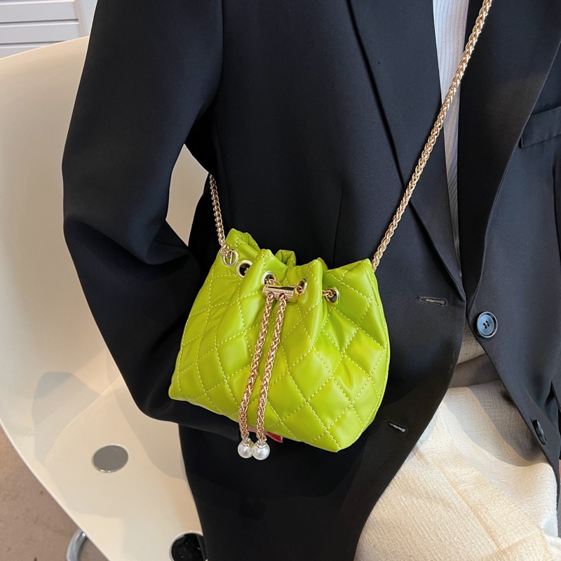 Túi Đeo JASMIN NOIR Chéo Họa Tiết Kẻ Sọc Phối Dây Xích Thời Trang Cho Nữ