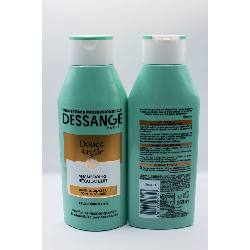 [Bill Pháp] Dầu gội Dessange màu xanh 250ml dành cho tóc dầu