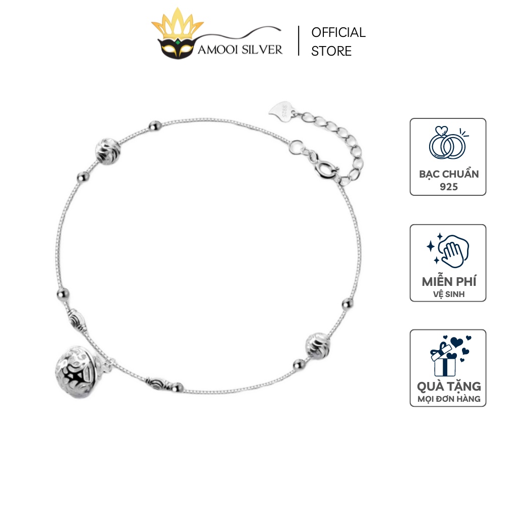 Lắc chân bạc S925 trái châu - Amooi Silver AC30