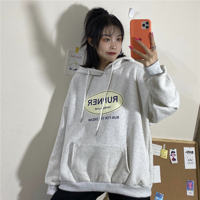 Áo Hoodie Dáng Rộng Phong Cách Hàn Quốc Dành Cho Nữ T 17d1819