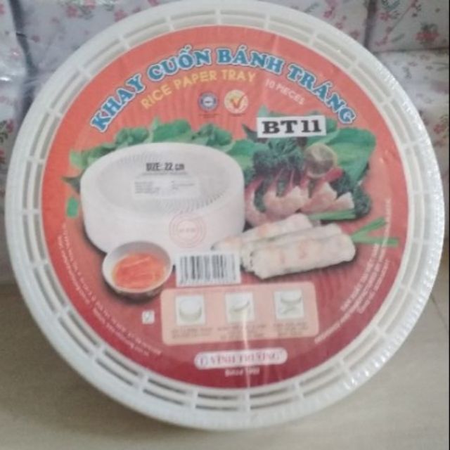10 Khay  cuốn  bánh  tráng  size  22cm vĩnh  trường