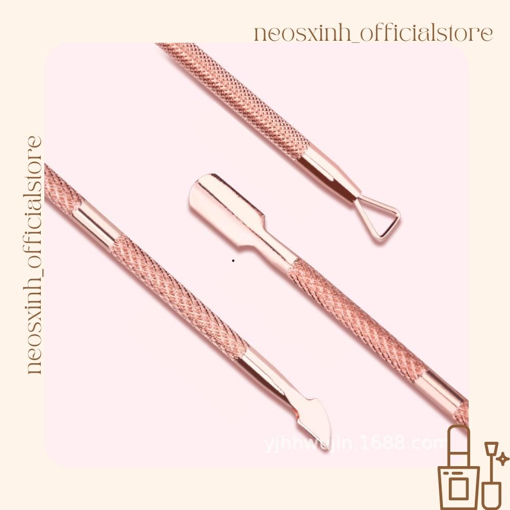 Cây Đẩy Da Chết 2 Đầu, Cây Đẩy Sơn Móng Tay,Cạo Gel, Dụng Cụ Làm Sạch Móng - Neosxinh Nails