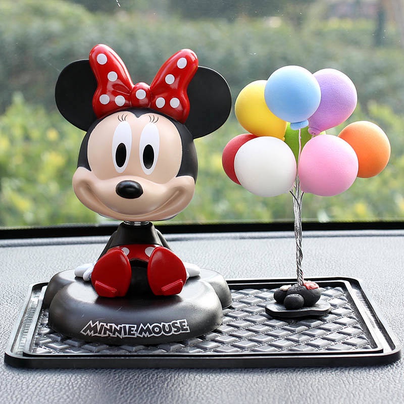 Mickey Shaking Head Couple Disney High-End Female Personality Creative Car Interior Supplies Car Decoration Small Decorations New Auto fashion products