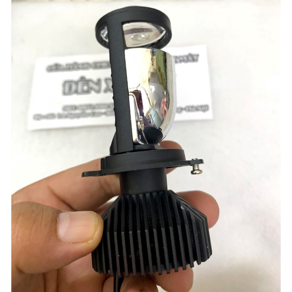 01 Đèn pha bi cầu mini L9K chân H4 20w siêu sáng cho ô tô xe máy lắp trực tiếp không cần chế - Đèn xe Việt