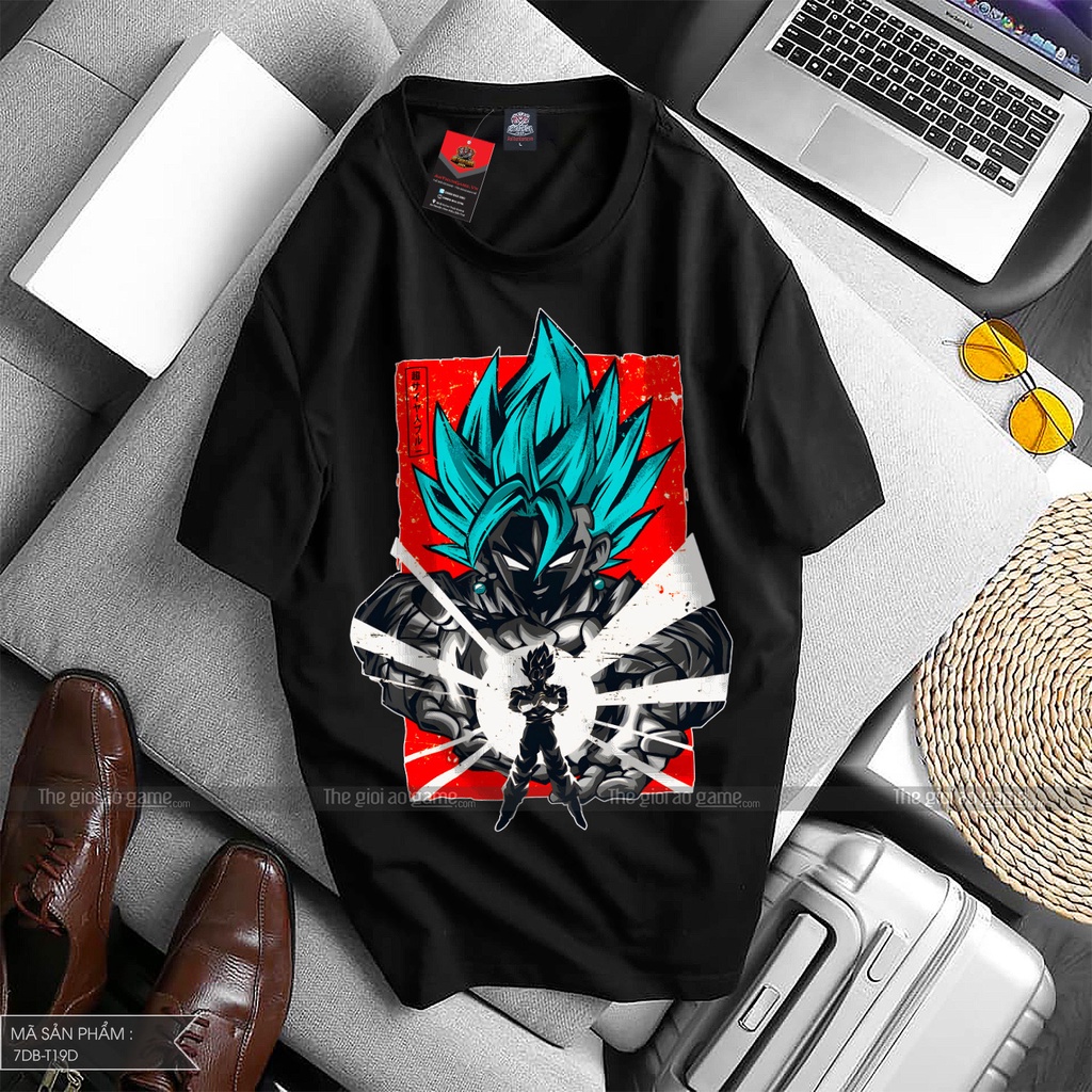 Áo dragon ball Goku nam nữ Áo thun Goku dragon ball  trắng đen form rộng unisex cotton co giãn thoáng mát T19