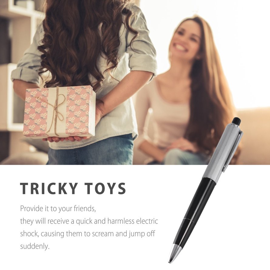EASYGO Unisex Hài hước Mới lạ Bút kim loại Đồ chơi gây sốc Điện Tiện ích Tiện ích Gag Joke EG315
