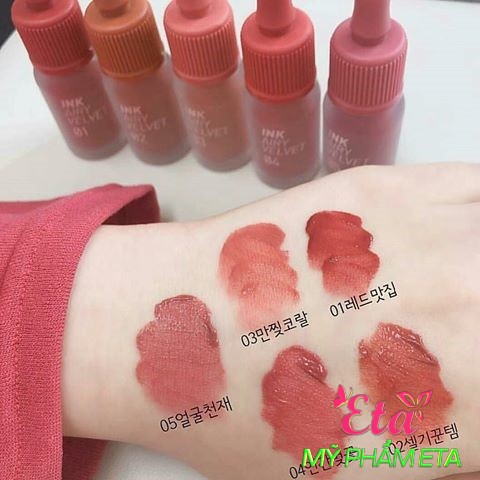 [New] Son kem PERIPERA INK AIRY VELVET TINT lì môi, không khô môi 2019 4g