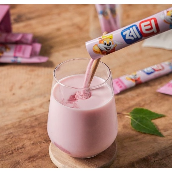 3Types Sôcôla / Bánh quy & Sôcôla / Bột dâu tây với sữa 20T |  Sweetened Stick Powder Drinks 20T